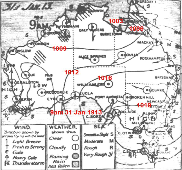 31 Jan 1913, sea level